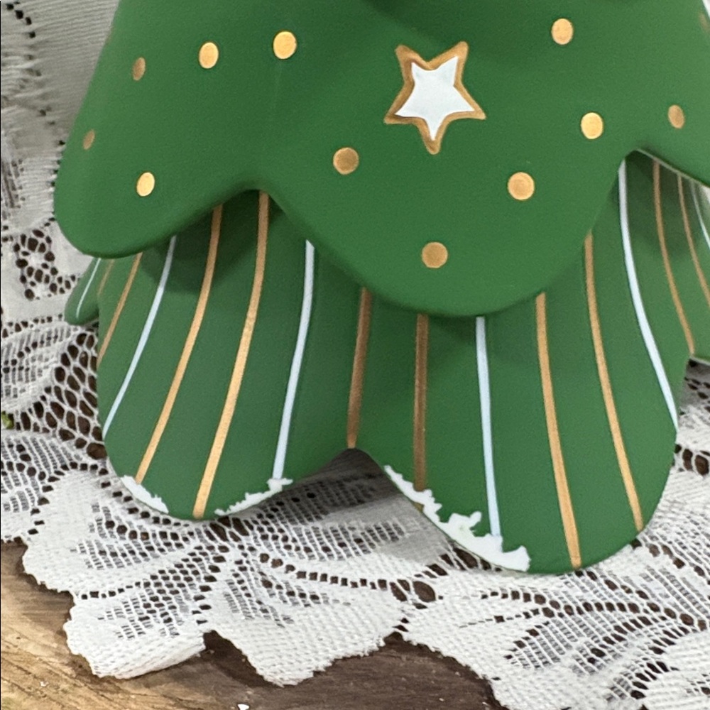 PartyLite Holiday Cheer Stackable Tree tealight or taper candle holder - Picture 2 of 3